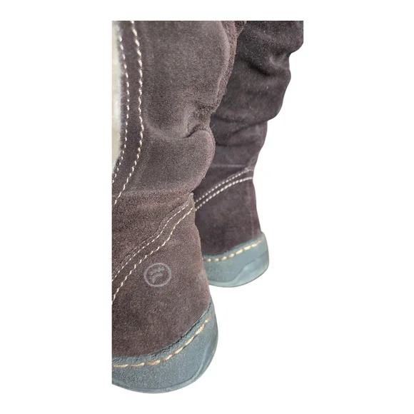 Bare Trap Women's Brown Suede Boots with Cream Fur Lining Size 7 - Picture 6 of 12